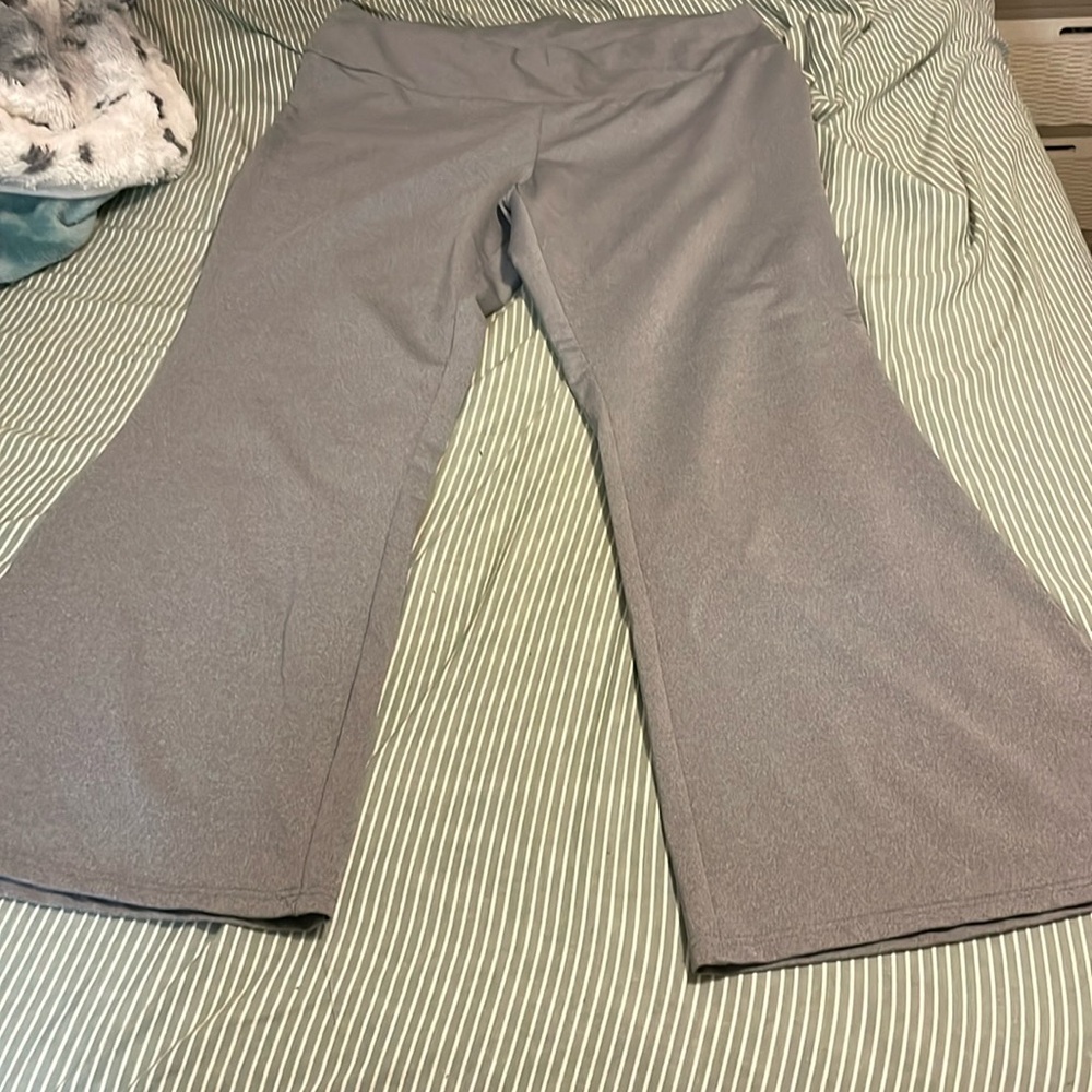 grey flare pants